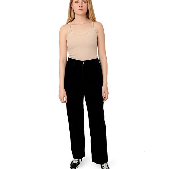 Everlane Pants - 2/$30 Everlane Straight Leg Corduroy Pants High Rise Black 14 #A0353 TRB2